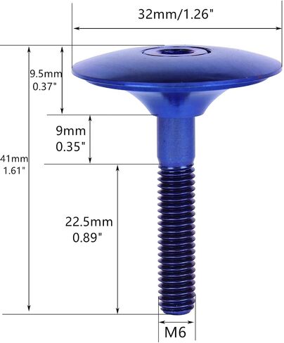 سماعة رأس للدراجة من التيتانيوم بغطاء علوي 1-1/8 بوصة مع Ti Bolt M6 x 35 مم in Kuwait