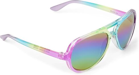 The Children's Place Baby Girls' and Toddler Fashion Sunglasses Pilot, Pink Tie Dye Aviators, 2-4 Years in Saudi Arabia