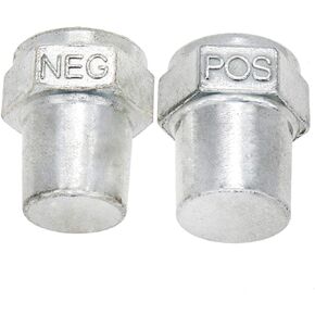 2 Pcs Car Positive Negative Battery Post Terminal Adapters with 3/8" Female Thread