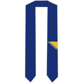 5.5x72 Inch Bosnia Double Sided International Graduates Stole Scarfs