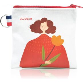 Zipper Pouch Women and Girls Cute Fashion Canvas Portable Coin Pouch Lipstick Pouch Change Wallet Dog Treat Pouch Key Holder