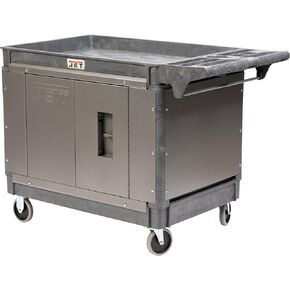 JET PUC-3725 Resin Utility Cart with JT1-126 LOAD-N-LOCK Security System