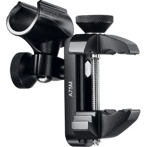 Shure A75M Universal Microphone Mount with Large and Small Clip Adapters and Universal Threaded Adapter Post