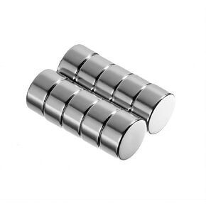Disc Magnets Cylinder 1/2x1/4 12x6mm - Round Strong Magnet Sticker Fastener Pins Holder N48 (10 Pack)