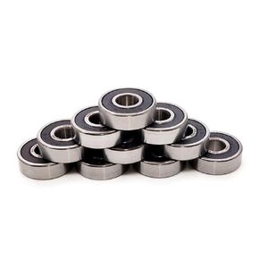 FKG 608-2RS 8x22x7mm Skateboard Bearings, Deep Groove Ball Bearing Double Rubber Seal Bearings Pre-Lubricated 10 Pcs