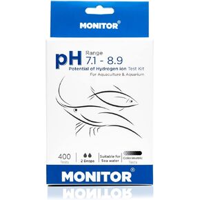 Generic Monitor pH 7.1-8.9 Test KIT (400 Tests) - Monitor Aquarium and aquaculture Water Quality
