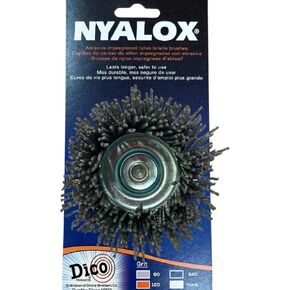Dico Products 7200005 Nylox Cup Brush 21/2" 80 Grit, Grey