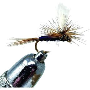 Parachute Adams Purple, Purple Haze Fly Fishing Flies for Trout. 1 Dozen Trout Flies