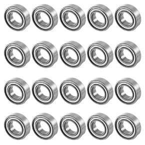 uxcell 20pcs 7mmx17mmx5mm Double Shielded Miniature Deep Groove Ball Bearing