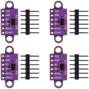 VL53L0X Time-of-Flight (ToF) Laser Ranging Sensor Breakout VL53L0XV2 Laser Flight Distance Measurement Module I2C IIC for Arduino(Pack of 4)