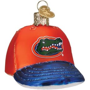 Old World Christmas Florida Baseball Cap Glass Blown Ornament for Christmas Tree