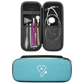 YINKE Stethoscope Case for 3M Littmann Classic III/Cardiology IV/Lightweight II S.E. & MDF Acoustica Stethoscope, Hard Organizer Storage Bag for Nurses and Doctors Accessory (Blue)