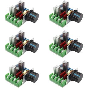 Speed Controller AC 50-220V 2000W 25A Motor Controller SCR High-Power Electronic Voltage Regulator Module Motor LED Dimmers (6PCS)