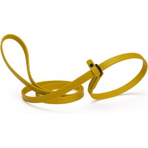 Dogline Biothane Slip Dog Leash - for Small, Medium and Large Dogs - Odor Free Slip Lead, Heavy Duty and Durable Material Kennel Lead - Lemon Yellow - 5ft L x 5/8in W