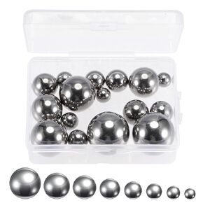 uxcell 16pcs 8 Size Bearing Balls Assortment Chrome Steel 3/8" 7/16" 1/2" 9/16" 5/8" 3/4" 7/8" 1" with Storage Box