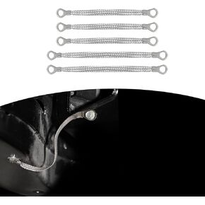 5PCS Universal Automotive Ground Strap, 3Pcs 10" x 1/2" & 2Pcs 13" x 1/2" Braided Tinned Copper Engine Ground Strap, Professional Vehicle Grounding Cable Straps, Engine Ground Strap for Most Cars