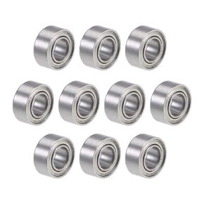 uxcell R144ZZ Deep Groove Ball Bearings 1/8" x 1/4" x 7/64" Double Shielded Chrome Steel P6(ABEC3) 10pcs