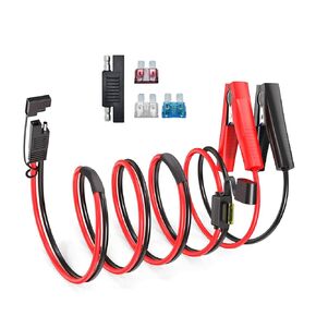 SAE إلى O Ring Terminal Harness، كابل بطارية SAE موصل بطارية 12AWG SAE مع مصهر 10A 15A 20A 25A، متوافق مع سيارة الدراجات النارية (2FT)
