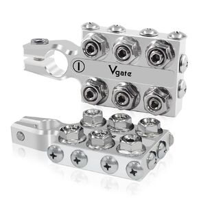 Vgate 20-Stud AGM Battery Post Terminal Distribution Block to Connect 8AWG up to 4/0(XL) Gauge Wire for Tapered Top Post SAE/DIN/EN