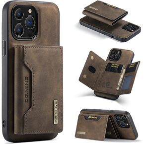 SZHAIYU 2 in 1 Detachable Back Cover Compatible with iPhone 13 Pro Max Wallet Case with Card Holder Leather Pocket Slim Phone Cases 6.7'' (Black)