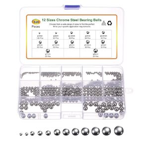 uxcell 620pcs G200 Precision Balls Assortment Kit 1mm 2mm 2.5mm 3mm 3.5mm 4mm 4.5mm 5mm 5.5mm 6mm 7mm 8mm 304 Stainless Steel Solid Bearing Balls