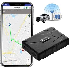 4G GPS Tracker for Vehicles 7800mAh Waterproof Real Time Car GPS Tracker with Strong Magnet Hidden Tracker Device for Cars, Motorcycles, Trucks, Boats, Fleets(4G TK915)