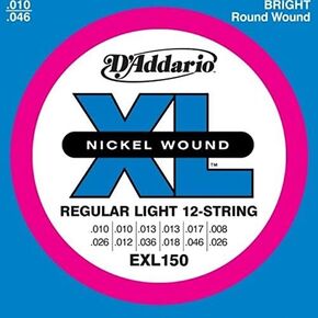 2014 D'Addario D'Addario EXL150 Regular Light 12-String Electric Guitar Strings N/A