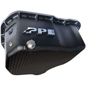 PPE High-Capacity Aluminum Deep Engine Oil Pan (Black) 114052020 Compatible with 2001-2010 Chevy/GMC 6.6L Duramax Diesel