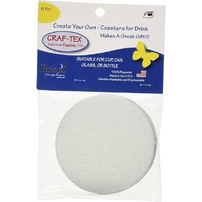 Bosal Craf-Tex Round Coaster fusible, White