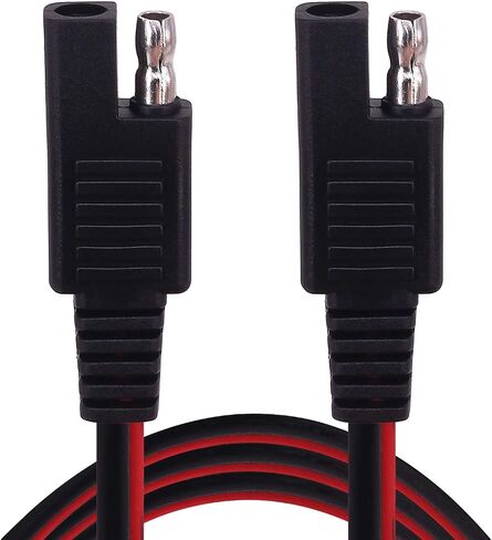 سلك تمديد 18AWG SAE، كابل SAE إلى SAE 2 دبوس 12V-24V قطع سريع لكابل تمديد طاقة DC للسيارات 6 أقدام للألواح الشمسية لمقطورة المخيم (SAE إلى SAE 2m 1 Pack) in Kuwait
