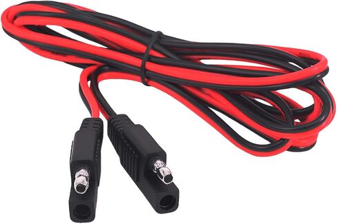 سلك تمديد 18AWG SAE، كابل SAE إلى SAE 2 دبوس 12V-24V قطع سريع لكابل تمديد طاقة DC للسيارات 6 أقدام للألواح الشمسية لمقطورة المخيم (SAE إلى SAE 2m 1 Pack) in Kuwait
