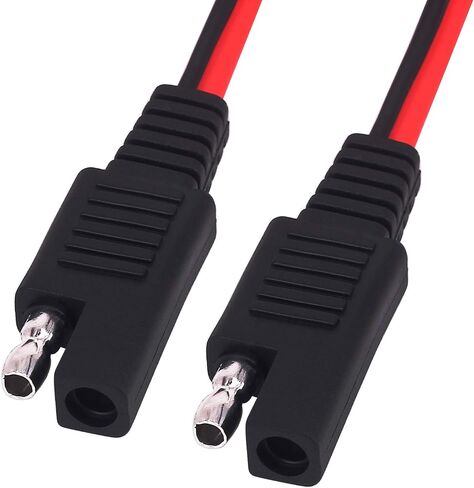 سلك تمديد 18AWG SAE، كابل SAE إلى SAE 2 دبوس 12V-24V قطع سريع لكابل تمديد طاقة DC للسيارات 6 أقدام للألواح الشمسية لمقطورة المخيم (SAE إلى SAE 2m 1 Pack) in Kuwait