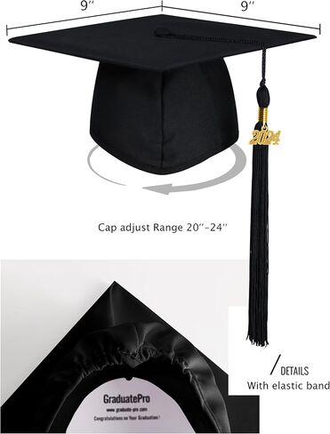 قبعة التخرج 2024 مع وشاح فئة 2024 للبالغين in Kuwait