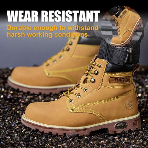 Welding Work Boots for Men Women Slip on Steel Toe Safety Shoes Comfortable Indestructible Work Boots Puncture Proof Lightweight Breathable Construction Shoes in Saudi Arabia