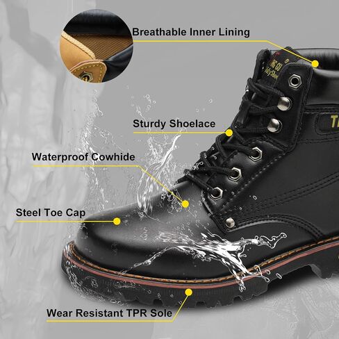 Welding Work Boots for Men Women Slip on Steel Toe Safety Shoes Comfortable Indestructible Work Boots Puncture Proof Lightweight Breathable Construction Shoes in Saudi Arabia