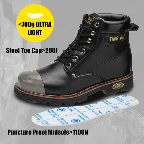 Welding Work Boots for Men Women Slip on Steel Toe Safety Shoes Comfortable Indestructible Work Boots Puncture Proof Lightweight Breathable Construction Shoes in Saudi Arabia
