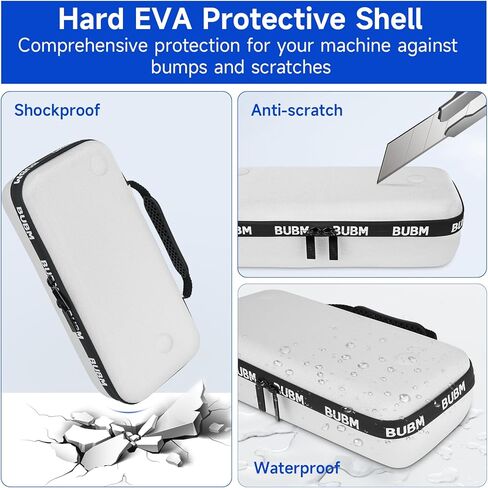 حقيبة حمل متوافقة مع Asus Rog Ally Gaming المحمولة مع واقي الشاشة وأغطية قبضة الإبهام من السيليكون، حقيبة تخزين واقية للسفر ذات هيكل صلب تناسب سبائك Rog وملحقاتها (أبيض) in Kuwait