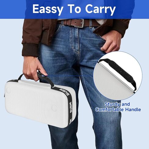 حقيبة حمل متوافقة مع Asus Rog Ally Gaming المحمولة مع واقي الشاشة وأغطية قبضة الإبهام من السيليكون، حقيبة تخزين واقية للسفر ذات هيكل صلب تناسب سبائك Rog وملحقاتها (أبيض) in Kuwait