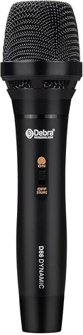 D Debra Audio D86 Wired Dynamic Microphone, Pro Cardioid Handheld Mic with Mic Clip and ON/Off Switch, Metal Vocal Karaoke Mic for Speaker, Karaoke Singing Machine, Amp, Mixer Audio in Kuwait
