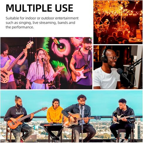 D Debra Audio D86 Wired Dynamic Microphone, Pro Cardioid Handheld Mic with Mic Clip and ON/Off Switch, Metal Vocal Karaoke Mic for Speaker, Karaoke Singing Machine, Amp, Mixer Audio in Kuwait