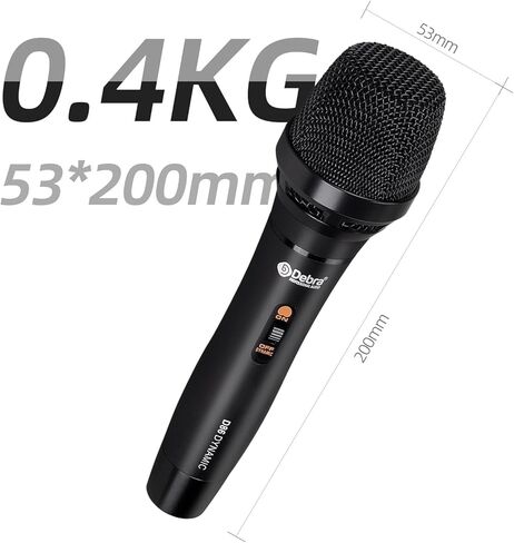D Debra Audio D86 Wired Dynamic Microphone, Pro Cardioid Handheld Mic with Mic Clip and ON/Off Switch, Metal Vocal Karaoke Mic for Speaker, Karaoke Singing Machine, Amp, Mixer Audio in Kuwait