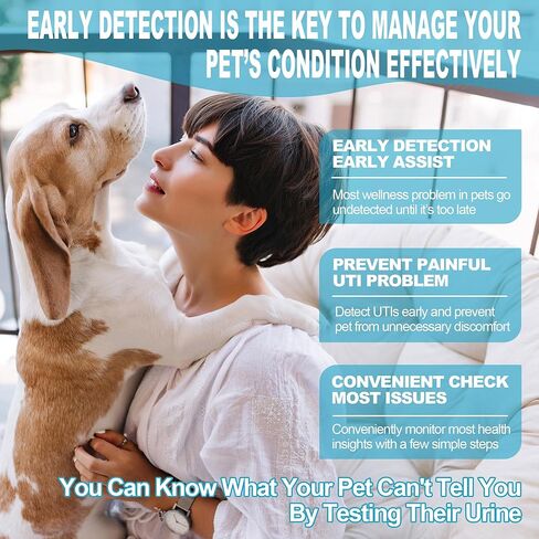 شرائط اختبار البول للكلاب والقطط 10 في 1 للكلاب - مجموعة اختبار UTI للكلاب والقطط 50 قيراط، شرائط اختبار UTI للكلاب والقطط والأطباء البيطريين | سهل الاستخدام لإجراء اختبارات سريعة ودقيقة للمساعدة في إدارة التهابات المسالك البولية وصحة الحيوانات الأليفة في in Kuwait