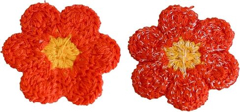 30Pcs Flower Patches, 6 Colors Daisy Sew On Embroidered Appliques, Cute Valentines to Crochet Flowers for Clothes Backpacks Jeans Hat Hair Clips Decorative Embroidered Appliqué Patches (1.96inch) in Saudi Arabia