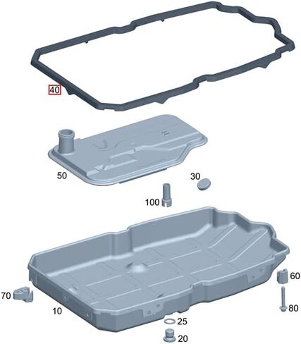 Transmission Pan Gasket Seal Oil Pan 1998-2023 For Benz C E M R S Class SL SLK CLK CLS Replacement number # 0049903512 in Saudi Arabia