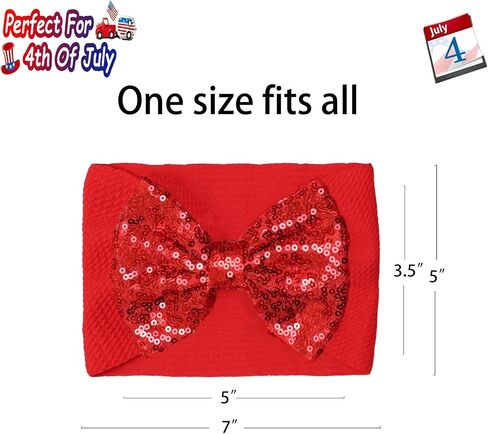 Black Sequin Bow Baby Headbands, White Big Bows for Baby Girls Hair Bow Baby Girl Elastic Wide Hairbands for Baby Girls Newborn and Infant Hair Accessories Unisex-Babies Gift in Saudi Arabia