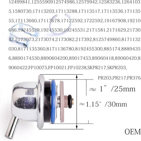 منظم ضغط حقن الوقود 4.0bar متوافق مع 2173071 2173072 بويك كاديلاك تشيفي جي إم سي H2 ايسوزو أولدزموبيل بونتياك أسترو in Kuwait