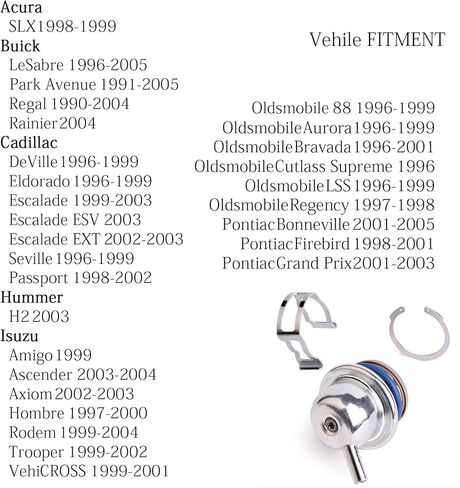 منظم ضغط حقن الوقود 4.0bar متوافق مع 2173071 2173072 بويك كاديلاك تشيفي جي إم سي H2 ايسوزو أولدزموبيل بونتياك أسترو in Kuwait
