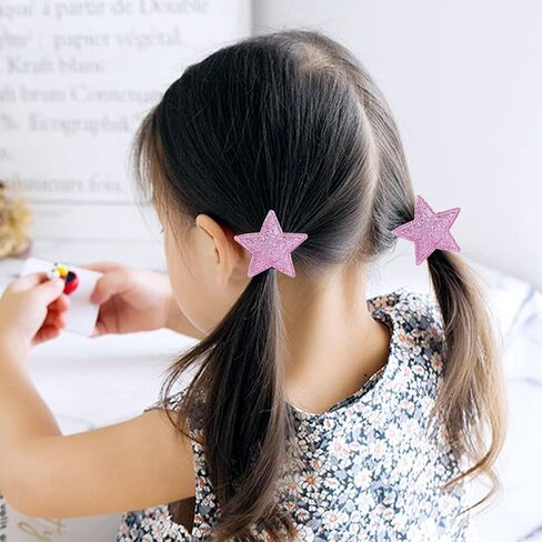 ربطة شعر للفتيات الصغيرات، 24 قطعة من ربطات الشعر اللطيفة اللامعة للفتيات، أربطة مطاطية مرنة على شكل تاج على شكل قلب ونجمة، إكسسوارات شعر للفتيات المراهقات والأطفال الصغار (لون عشوائي، 12 زوجًا) in Kuwait