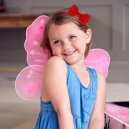 Aster 40Pcs Hair Bows for Toddler, Baby Hair Ties with Bows 2.5 Inch Elastic Ponytail Rubber, Elastic Girls Hair Bands Toddler Hair Accessories for Baby Girls, Multicolor in Saudi Arabia