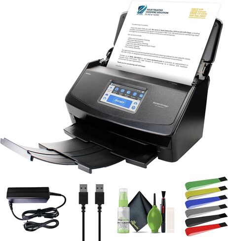 ماسح ضوئي للمستندات Fujitsu ScanSnap iX1600 (أسود) ماسح ضوئي عالي السرعة للمستندات والصور والإيصالات مع شاشة تعمل باللمس ووحدة تغذية تلقائية للمستندات (PA03770-B635) + مجموعة تنظيف + المزيد in Kuwait